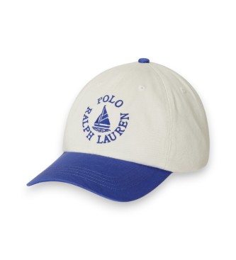 Polo Ralph Lauren unisex para niños. 323B13853001 Gorra de chino de algodón blanco (OSFA), Casual, moda infantil
