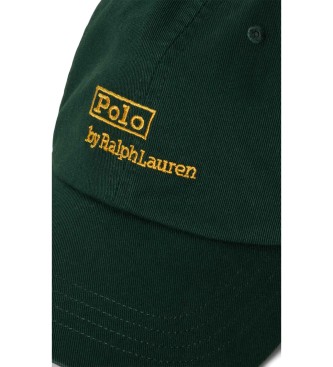 Polo Ralph Lauren para hombre. 710P04328002 Gorra de sarga con logotipo bordado verde (OSFA), Casual, Algodón 3