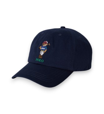 Polo Ralph Lauren unisex para niños. 323A96605001 Gorra de sarga de algodón con Polo Bear marino (OSFA), Casual, moda infantil