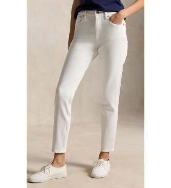 Polo Ralph Lauren för kvinnor. 211970682001 Jeans elastiska Parkside Active Taper vit (34/32), Casual, Bomull, Denim
