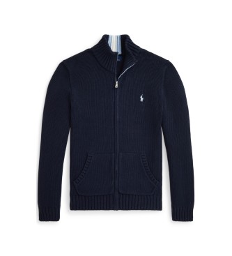 Polo Ralph Lauren Jersey de algodón con cremallera marino ( 6/7años= 136/138cm)