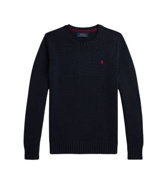 Polo Ralph Lauren Jersey de algodón con cuello redondo marino ( 6/7años= 136/138cm)