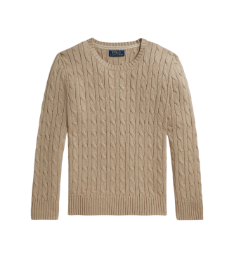 Polo Ralph Lauren Jersey de algodón en punto de ochos beige ( 6/7Años= 136/138cm)