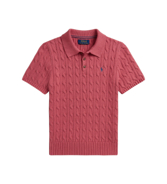 Polo Ralph Lauren Jersey de algodón en punto de ochos rojo ( 6/7años= 136/138cm)