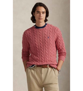 Polo Ralph Lauren para hombre. 710775885530 Jersey de algodón en punto de ochos rosa (XL), Casual, Clásico
