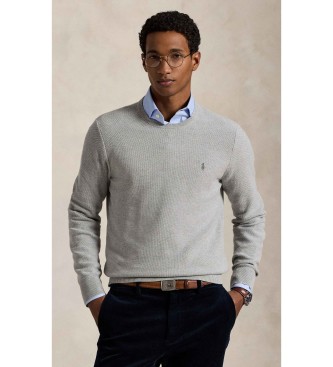 Polo Ralph Lauren para hombre. 710918163002 Jersey de punto de piqué de algodón gris (M), Casual, Clásico