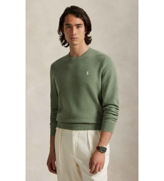 Polo Ralph Lauren para hombre. 710918163522 Jersey de punto de piqué de algodón verde (S), Casual, Clásico
