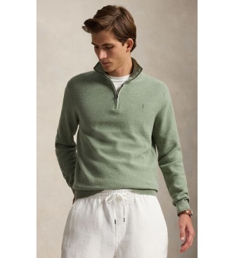Polo Ralph Lauren för män. 710B18060006 Grön tröja i pikéstickat bomull (XS), Casual