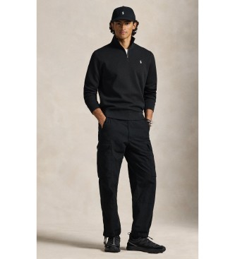 Polo Ralph Lauren para hombre. 710P06234001 Jersey de punto doble y cremallera corta negro (S), Casual, Algodón, Clásico 4