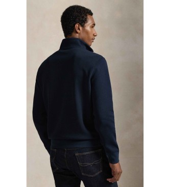 Polo Ralph Lauren para hombre. 710P06234002 Jersey de punto doble y cremallera corta marino (XXL), Casual, Algodón, Clásico, Manga larga 3