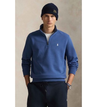 Polo Ralph Lauren para hombre. 710P06234504 Jersey de punto doble y cremallera corta marino (M), Casual, Algodón, Clásico