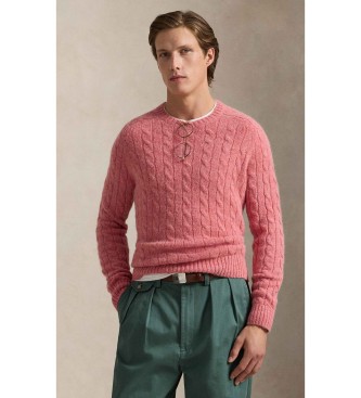 Polo Ralph Lauren Homem Rosa Para 710979095005 Pulôver De Malha Cor-De- Com Remendo Cor-De- (S), Casual, Lã, Clássico