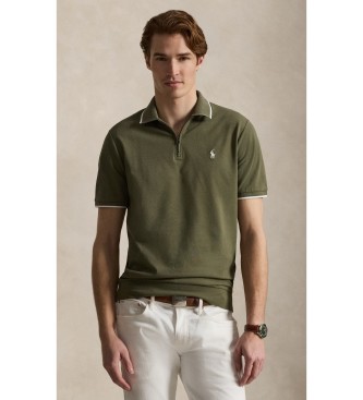 Polo Ralph Lauren för män. 710B19737001 Mönstrad tröja med kort ärm grön (XXL), Casual, Bomull