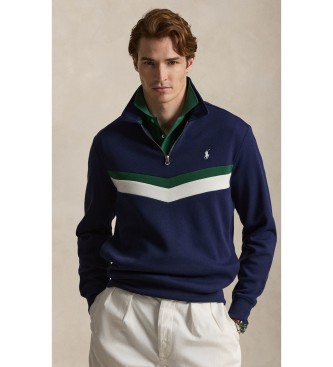 Polo Ralph Lauren för män. 710B20262002 Mönstrad tröja med kort ärm marinblå (M), Casual, Bomull, Marino