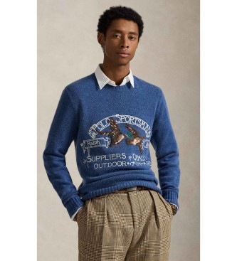 Polo Ralph Lauren para hombre. 710P03175001 Jersey Polo Sportsman azul (S), Casual, Lana, Clásico