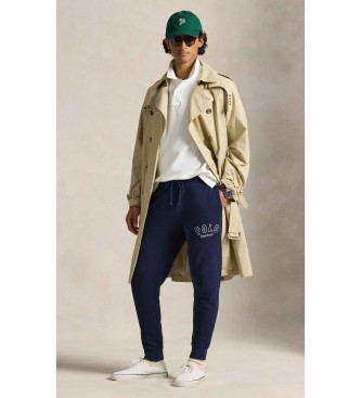 Polo Ralph Lauren para hombre. 710P04876001 Jogger de felpa RL con logotipo Western mairno (L), Casual, Algodón, Marino 3