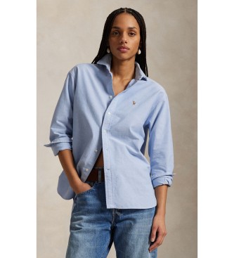 Polo Ralph Lauren för kvinnor. 211956604002 Den ikoniska avslappnade blå oxford-skjortan (M), Casual, Bomull, Lång ärm