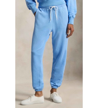 Polo Ralph Lauren para mujer. 211971694503 Pantalón de chándal de felpa con cordón azul (XL), Casual, Algodón