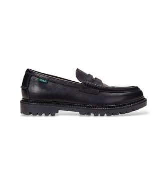 Polo Ralph Lauren para hombre. 803961420001 Mocasines penny Jett de piel negro (44), Plano, 1 a 3cm, Ninguno, Casual, Clásico