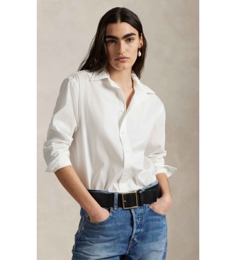 Polo Ralph Lauren för kvinnor. 211968219001 Vit oversize bomullsskjorta (XXS), Casual, Lång ärm