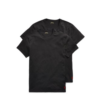 Polo Ralph Lauren para hombre. 714835960001 Pack de 2 camisetas interiores clásicas negro (XL), Homewear, Algodón, Manga corta