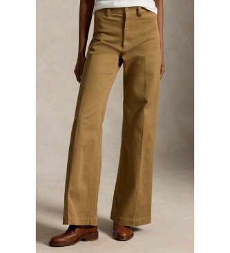 Polo Ralph Lauren Pantalón Beaton de algodón y elástico marrón