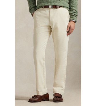 Polo Ralph Lauren para hombre. 710P03754004 Pantalón chino Manhasset elástico beige (33/32), Casual, Algodón, Clásico