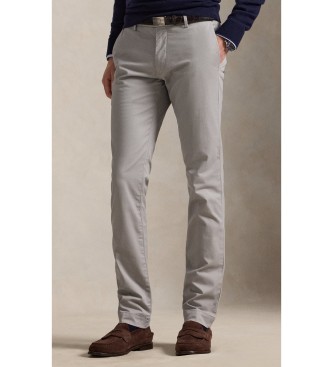 Polo Ralph Lauren para hombre. 710856719018 Pantalón chino Stretch Slim Fit gris claro (32/34), Casual, Algodón, Clásico