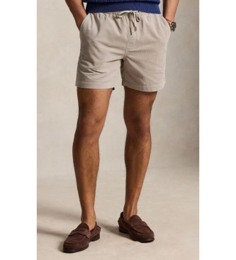 Para hombre. 710B19632006 Pantalón corto prepster Polo de pana (S), Casual, Gris, Algodón