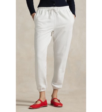 Polo Ralph Lauren Pantalón de chándal de felpa con cordón blanco