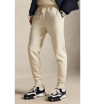 Para hombre. 710881518509 Pantalón jogger de punto doble crema (S), Casual, Algodón