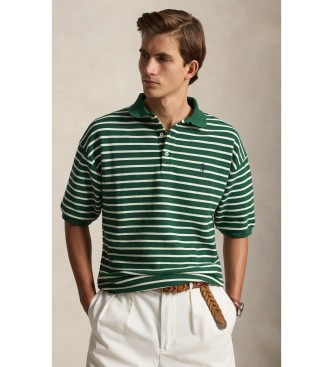 Polo Ralph Lauren för män. 710B18535002 Polo med textur och ränder Relaxed Fit grön (M), Casual, Bomull, Kort ärm