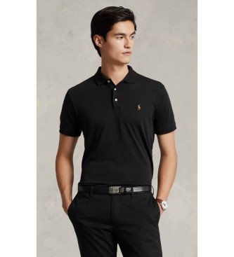 Polo Ralph Lauren para hombre. 710713130001 Polo Custom Slim Fit de algodón suave negro (L), Casual, Manga corta