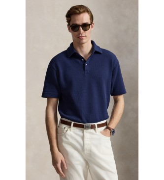 Polo Ralph Lauren para hombre. 710B18542002 Polo de piqué con textura Standard Fit marino (L), Casual, Algodón, Manga corta