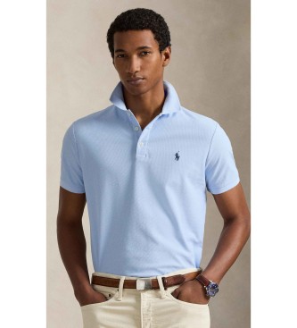 Polo Ralph Lauren para hombre. 710B13479002 Polo de piqué Custom Slim Fit azul (M), Casual, Algodón, Manga corta