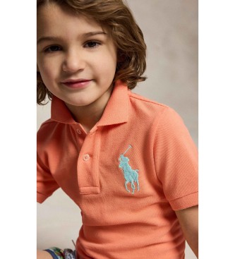 Polo Ralph Lauren para niño. 322703635512 Polo de piqué de algodón con Big Pony (6años= 124/134cm), Clásico, Manga corta, Coral, moda infant