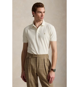 Para hombre. 710941439521 Polo de piqué elástico Custom Slim Fit crema (S), Casual, Algodón, Manga corta
