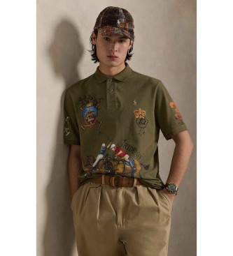 Polo Ralph Lauren Polo de piqué estampado Classic Fit verde
