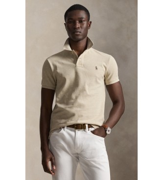 Polo Ralph Lauren för män. 710536856215 Piké polotröja Slim Fit ljusbeige (XXL), Casual, Bomull, Kort ärm