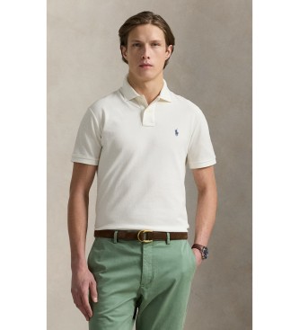 Polo Ralph Lauren för män. 710536856464 Piké polotröja Slim Fit gräddvit (XXL), Casual, Bomull, Kort ärm