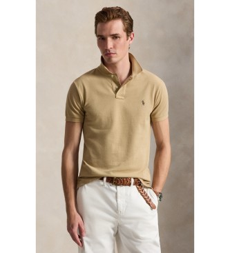 Polo Ralph Lauren för män. 710536856511 Piké polotröja Slim Fit beige (XL), Casual, Bomull, Kort ärm