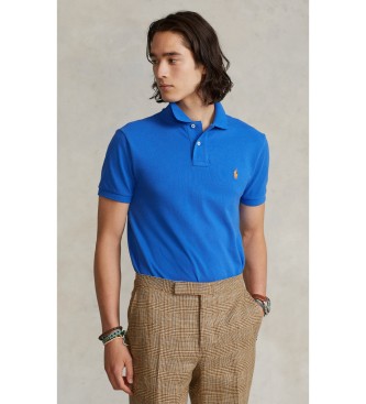 Polo Ralph Lauren para hombre. 710795080014 Polo de piqué Slim Fit azul oscuro (L), Casual, Algodón, Manga corta