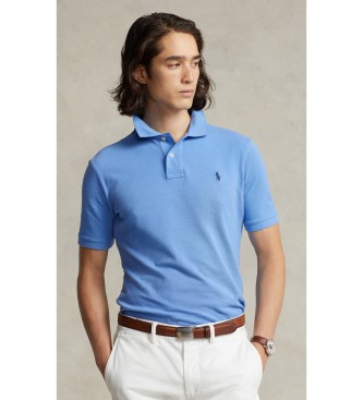 Polo Ralph Lauren para hombre. 710795080015 Polo de piqué Slim Fit azul (L), Casual, Algodón, Manga corta