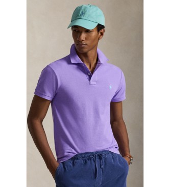 Polo Ralph Lauren para hombre. 710795080029 Polo de piqué Slim Fit lila (L), Casual, Algodón, Manga corta