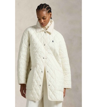 Polo Ralph Lauren Mulher Branco Para 211971180001 Casaco Acolchoado Off-White (Xxl), Casual, Polister Reciclado