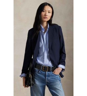 Polo Ralph Lauren för kvinnor. 211907268003 Marinblå kavaj i ull och resår (44), Casual, Klassisk, Marino