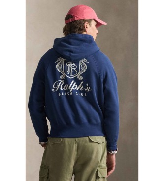 Polo Ralph Lauren para hombre. 710B14581001 Sudadera de felpa con gráfico vintage marino (M), Casual, Algodón 2