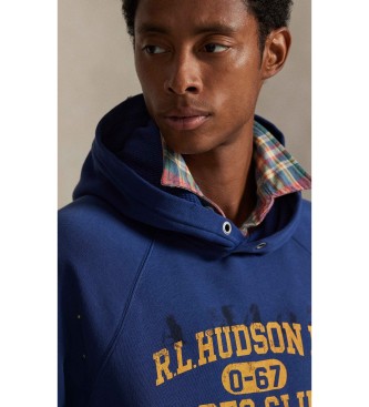 Polo Ralph Lauren para hombre. 710P04975001 Sudadera de felpa con gráfico vintage azul (M), Casual, Algodón 2