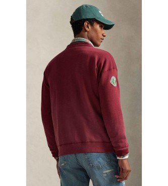 Polo Ralph Lauren para hombre. 710P04976001 Sudadera de felpa con gráfico vintage burdeos (L), Rojo, Casual, Algodón 2