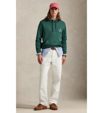 Polo Ralph Lauren para hombre. 710981137012 Sudadera de felpa con logotipo verde (L), Casual, Algodón 3